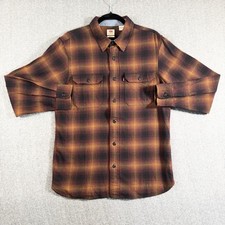 Levis Shirt Mens Small Plaid Worker Relaxed Fit Flannel Button Down Casual