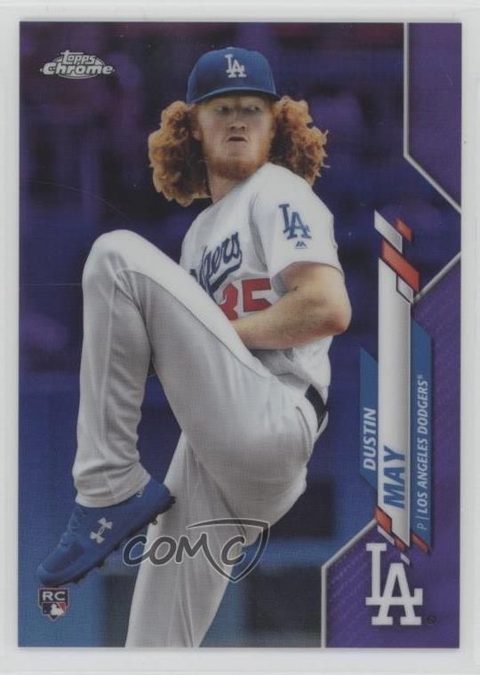 2020 Topps Chrome Purple Refractor /299 Dustin May #176 01mg