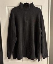 Polo Ralph Lauren Mens XXL Quarter Zip Sweater/pullover- Dark grey