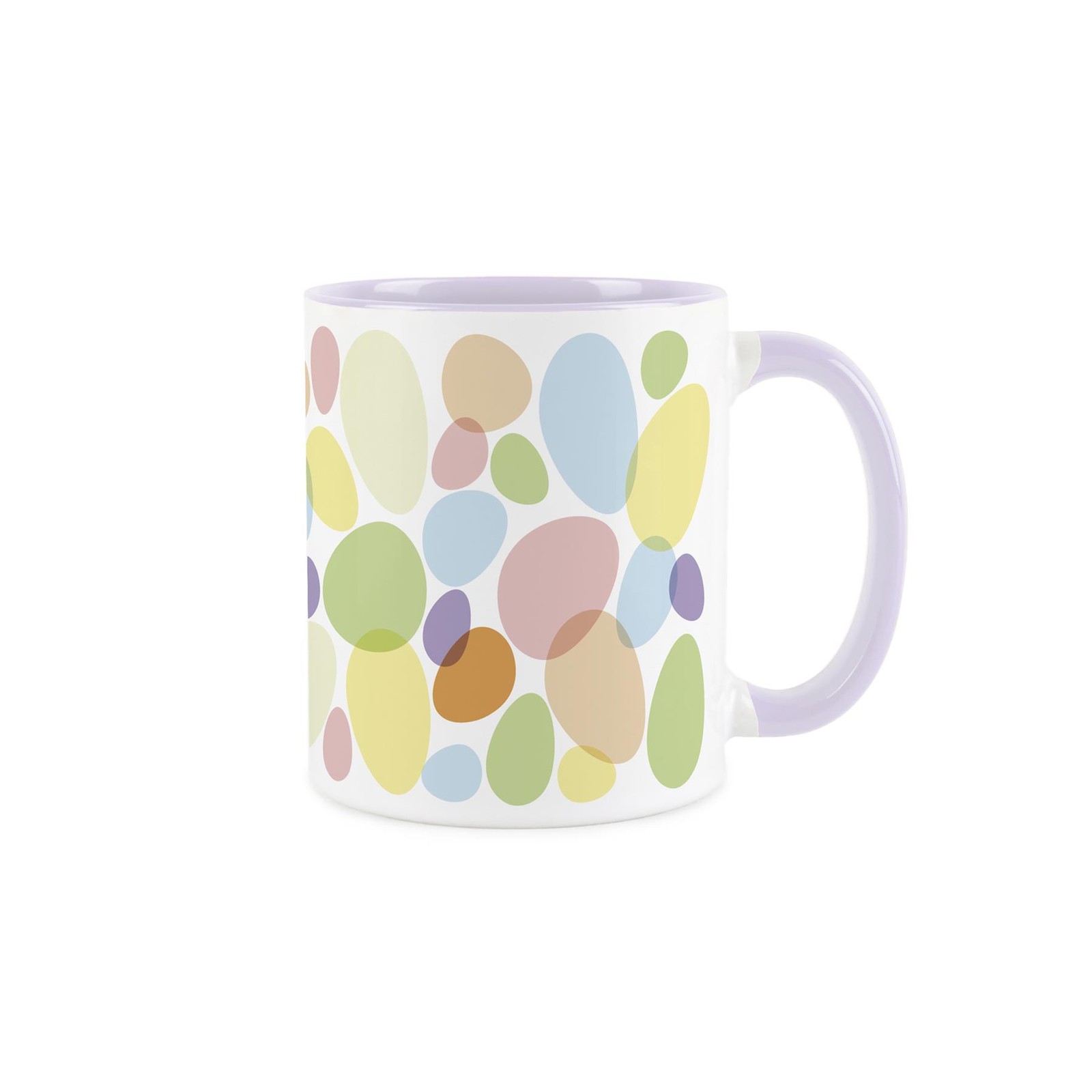 Colourful Easter Egg Mug - Novelty Lilac Ceramic Tea/Coffee Cup Easter Gift