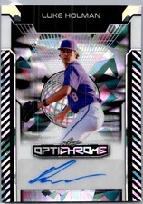 2025 Leaf Luke Holman Optichrome Baseball Silver Auto /10