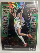 2025 WNBA Prizm Kiki Iriafen Green Prizm Fireworks #13 RC Washington Mystics