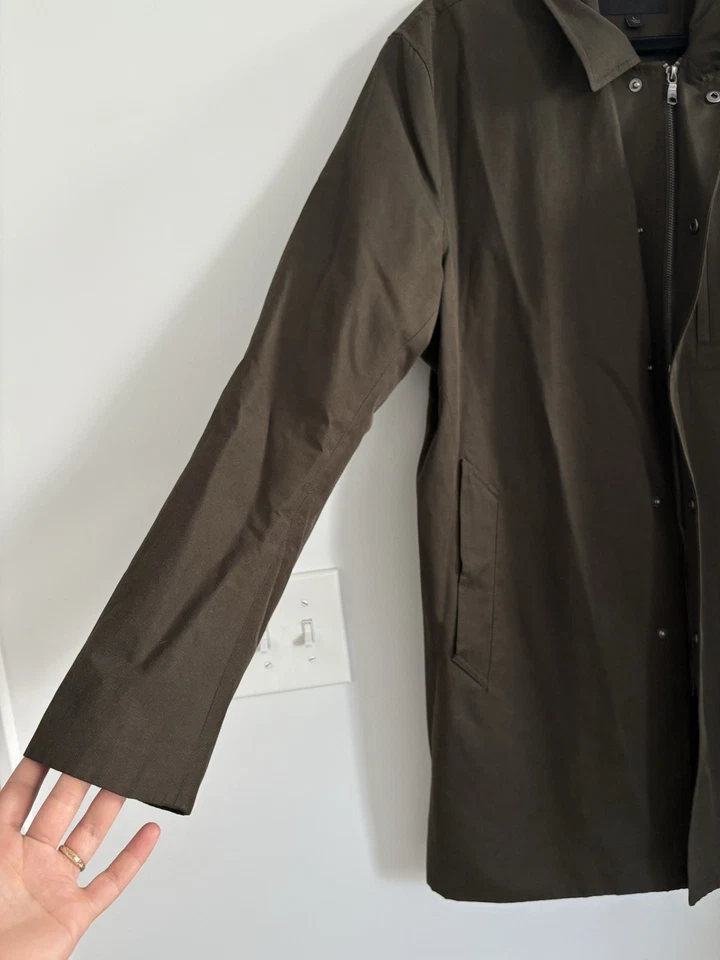 Banana Republic Mac Jacket Coat Brown Full Zip Snap Mens Large Topcoat - Image 4 of 4