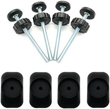 Baby Gate Extender Extention 8Mm,Black,4 Pack  M8 Threaded Spindle Rods 12Cm .