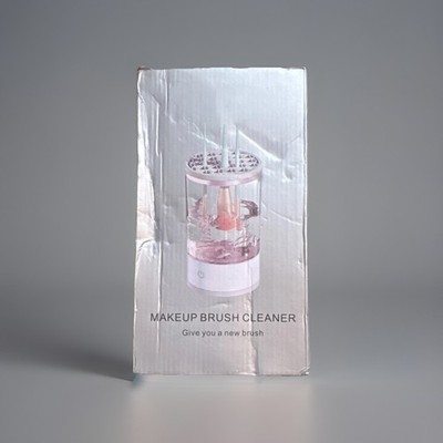 Electric Hands-Free Makeup Brush Cleaner Machine, Multi-Cleaning, Clear White