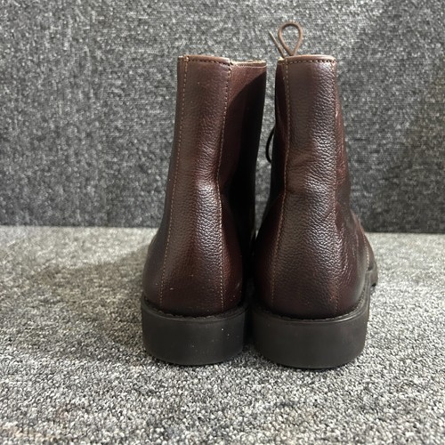 Stivaletti Bexley uomo UK 8 EU 42 pelle marrone grana stringati Inghilterra - Foto 10 di 15