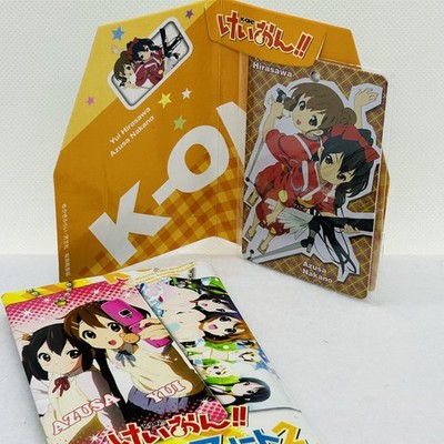 K-ON! Metallic Plate 2 key ring ball chain Yui Azusa Movic