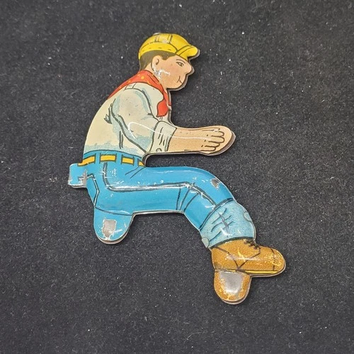 Vintage 1950's Marx Tin Litho Driver for Climbing Sparkling Farm Tractor Driver
