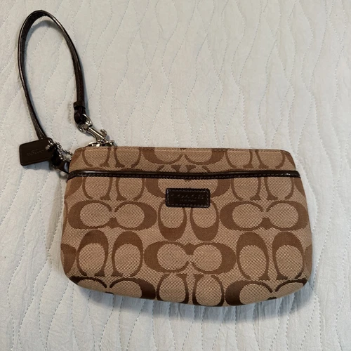 COACH PARK SIGNATURE BRACCIALE MEDIO MARRONE NUOVO