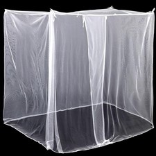 4 Corners Mosquito Net for Mosquiteros para Camas L75 X W79 X H67 Inch, White