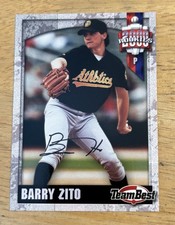 2000 Team Best Rookies Barry Zito On Card Auto Oakland A’s