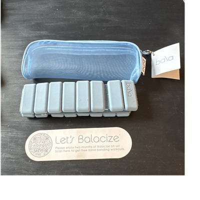 Bala Bangles Wrist & Ankle Weights 1/2 lb Blue Set of 2 w/ Carrying Case