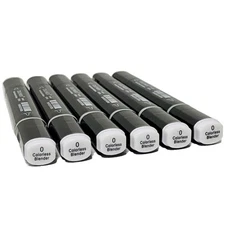 6 Pack Colorless Blender Alcohol Markers, Blending Clear Double Tipped Soft ...