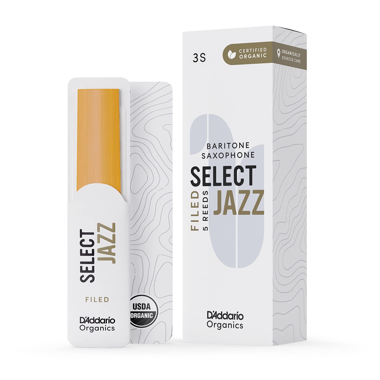 D Addario Organic Select Jazz Reeds Brass Woodwind Instruments Great Sound 3 ...