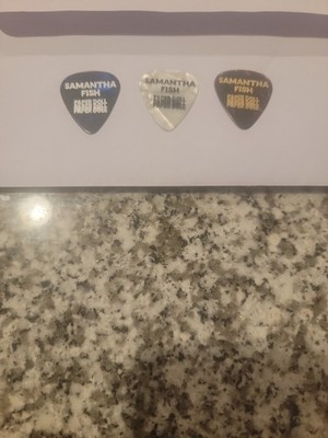 Samantha Fish Guitar Picks. Red White And Blue