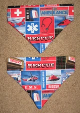 EMS 911 Rescue Paramedic Ambulance Dog Bandana - SM