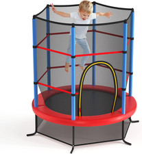 GYMAX Toddler Trampoline, 55  Trampoline for Kids with Bottom-To-Top All-Round E