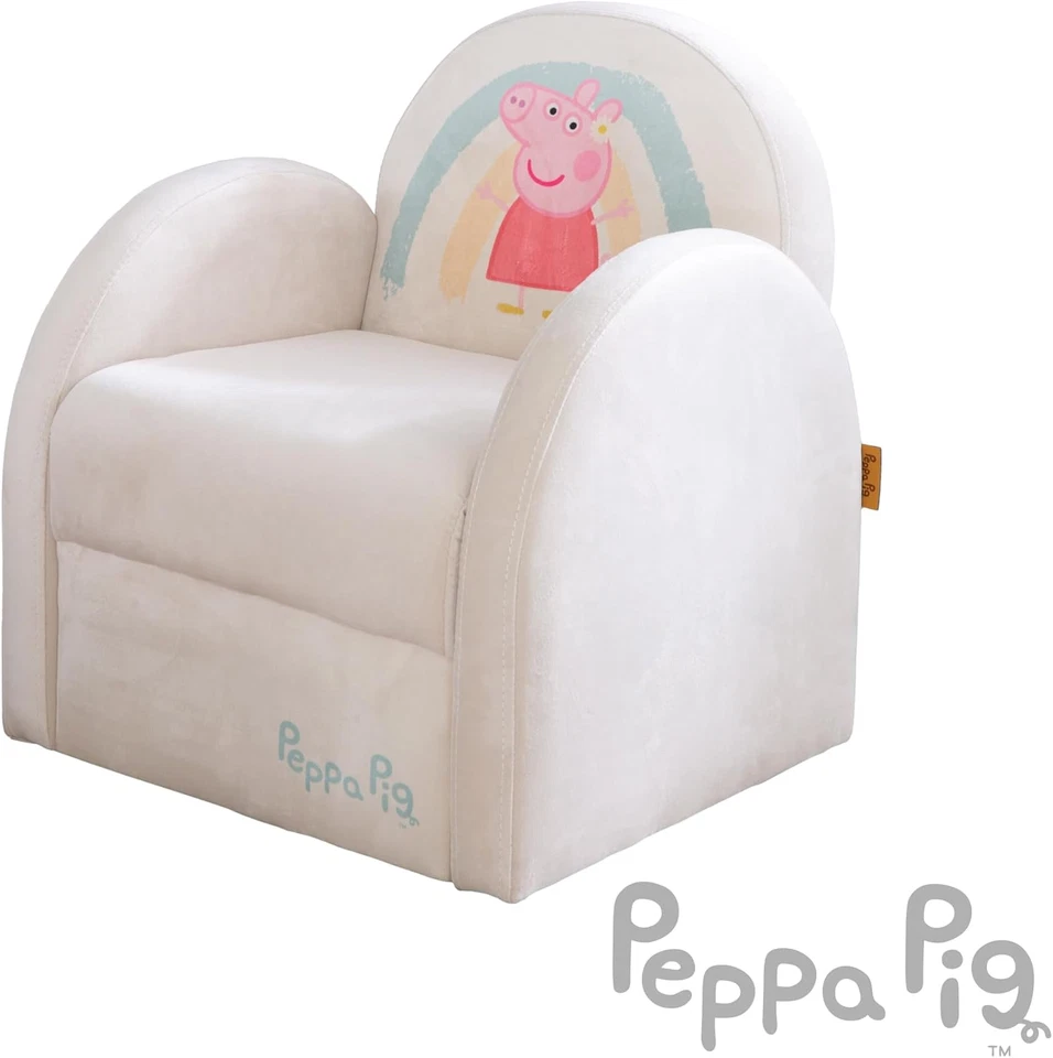 Poltrona per Bambini Peppa Pig - Con Braccioli - Rivestimento in Velluto - Stamp - Immagine 3 di 4