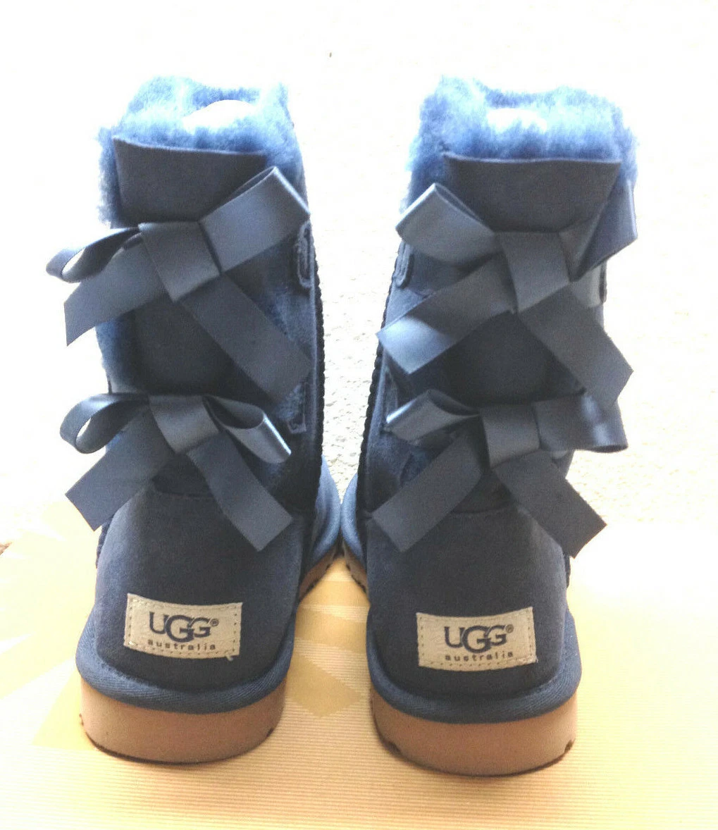 Navy uggs store with bows