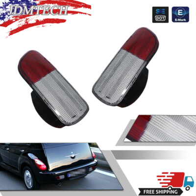 For 2006-10 Chrysler PT Cruiser Rear Backup Reverse Lights Reflectors Clear Lens