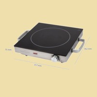 Proficook Infrarot-Einzelkochplatte PC-EKP 1210 - 2000W - Ø 20 Cm - Sw/Edelstahl