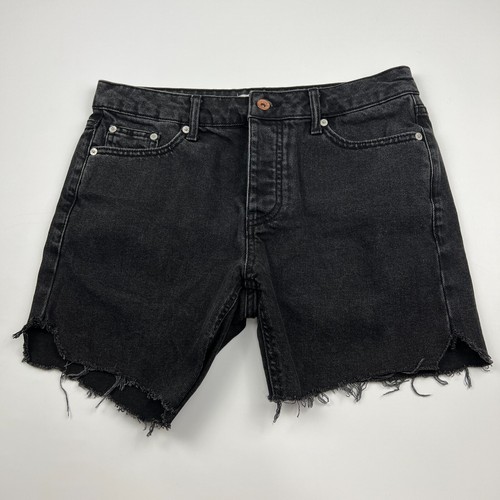 Topman Vintage Slim Cut Off Denim Shorts Black Men Size 30” Waist EUC | eBay