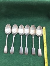 Vintage Nevada Silver D&A set of six serving spoons