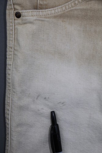 Pantalones de mezclilla Levi's Action vintage para hombre rectos marrones elásticos talla 36 EE. UU. (Sr 36x25) - Imagen 6 de 10
