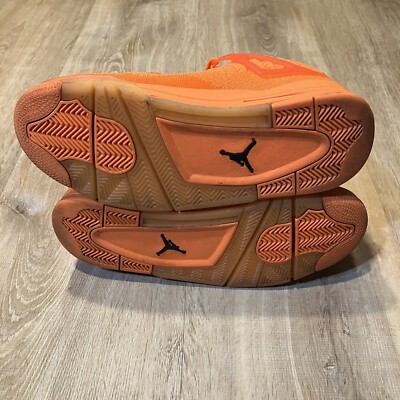 Nike Air Jordan 4 Retro Flyknit Orange Size 8 AQ3559 800 CLEAN