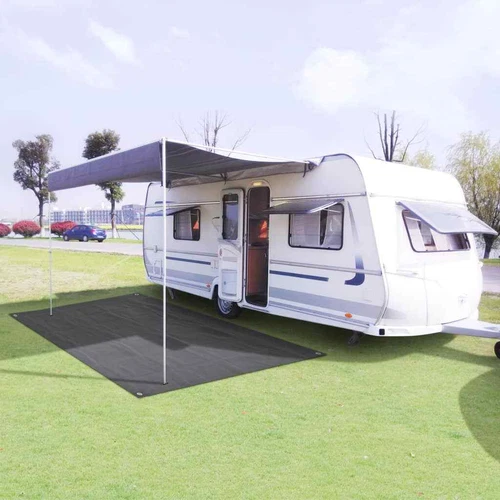 Zeltteppich  Vorzeltteppich Campingteppich Bodenmatte Teppich mit Heringe HDPE