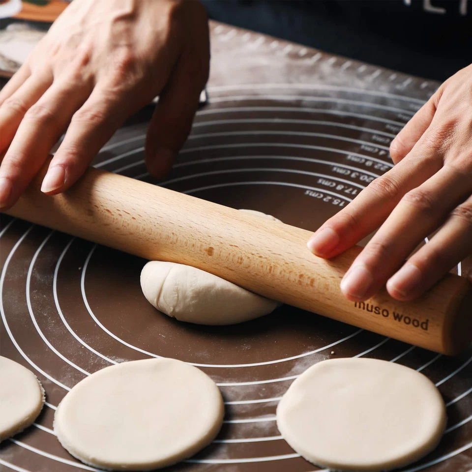 Small Rolling Pin for BakingWooden Rolling Pin 11 inches for Fondant Pie Crus... - Image 4 of 4