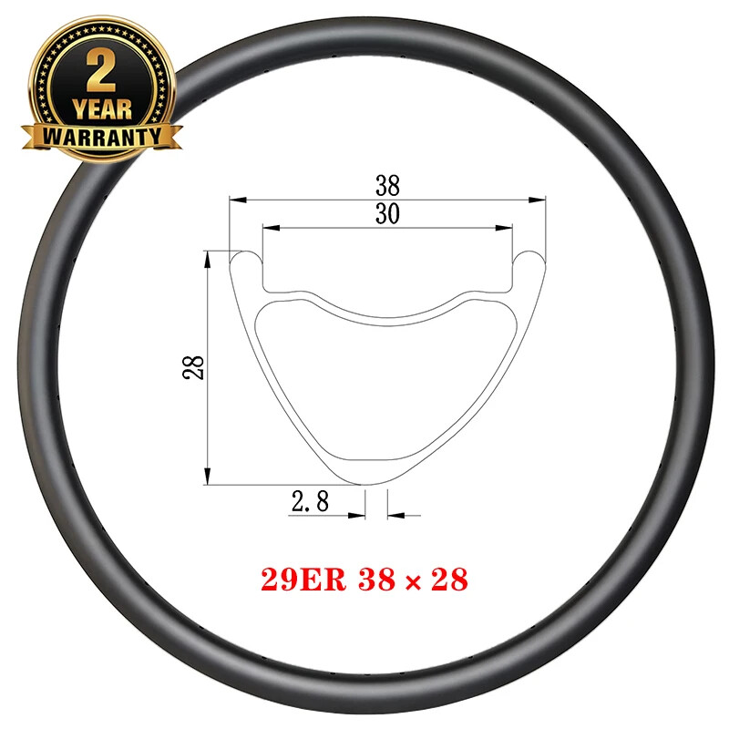 Llantas de fibra de carbono 29er MTB AM DH ENDURO llantas asimétricas sin cámara rueda de descenso
