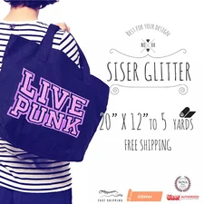 Siser GLITTER Heat Transfer Vinyl 20" x 1 Ft, 1, 3, 5 Yards FREE SHIPPING!!