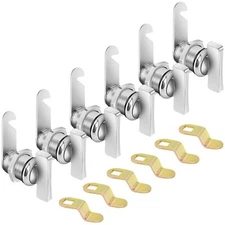 6 Pack 7/8 Inch Thumb Operated Offset Cam Locks Keyless Twist Cabinet Lock Latch