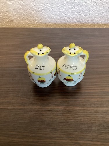 Vintage Hand Painted Cruet Set. Oil, Vinegar, Salt, Pepper & Mustard.Mid-Century - Picture 5 of 14