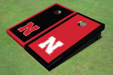 University of Nebraska Alternating Border Cornhole Boards