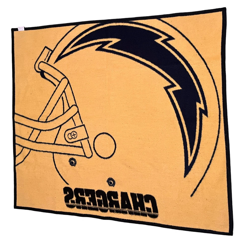 MANTA VINTAGE BIEDERLACK SAN DIEGO LOS ANGELES CARGADORES 54X49” AÑOS 80 EE. UU. Foto 3 de 4