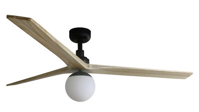 DC Deckenventilator mit Licht Klim L Eiche 150 cm Energiesparender Ventilator
