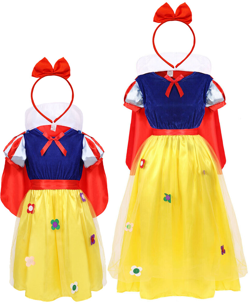SNOW WHITE COSTUME ADULT KIDS WORLD BOOK DAY FANCY DRESS OUTFIT FAIRYTALE