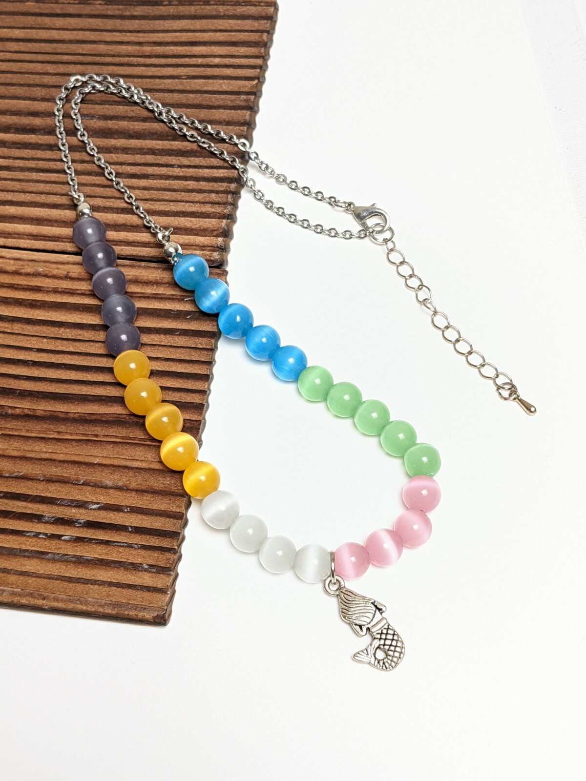 8mm Glass Round Beads Cat eye Glass Beads for Jewelry Making GREEN 50