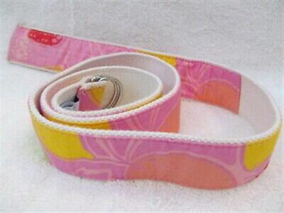 Lilly Pulitzer Pink and Yellow Belt Vibrant Accessories Lilly Pulitzer sz Large BELT Pink w/ green yellow orange red  main image 4