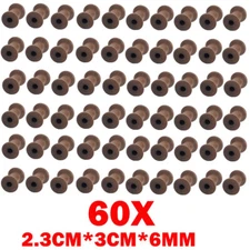 60Pcs Antique Wooden Spools 1.18" Ribbon Spools For DIY Crafts Coconut Brown US