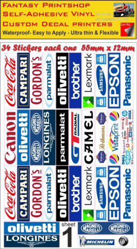 SCALEXTRIC SLOTCAR Building Barrier Trackside Stickers Decals x 34 - sheet 5a - Picture 2 of 9