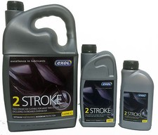 Exol 2 Stroke 2T Engine Oil for use in Mopeds Motorcycles Chainsaws Lawn Mowers 