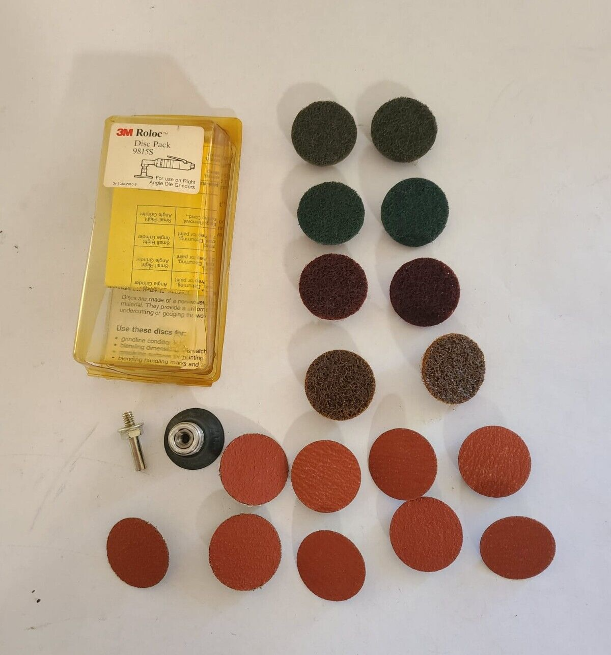 3M Roloc Disc Pack 9815S Unitized Wheel Various 11/2 inch Discs Scotch