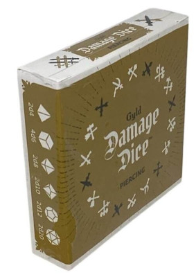 Gyld Damage Dice Piercing Polyhedral 2d4 4d6 2d8 2d10 2d12 2d20 Gold Box NEW