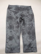 ZELLA Size M Womens Gray High Rise Stretch Pull On Athletic Cropped Leggings 867