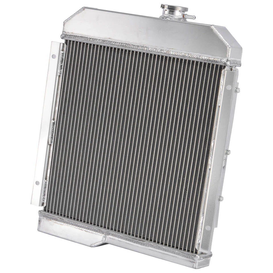 3Row Aluminum Radiator Shroud Fan for 65-1971 Jeep CJ5 3.2L 1966-68 CJ5A 3.7L Foto 4 de 4