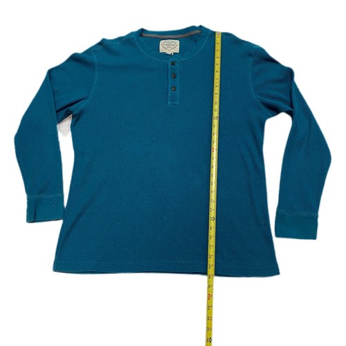 St Johns Bay XXL Pullover Mens Teal Thermal Style Shirt - Picture 2 of 9