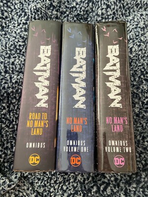 Batman Road to No Man's Land & No Man's Land Vol 1 & 2 DC Comics Omnibus Lot HC